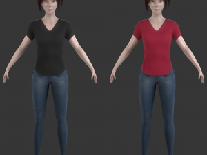 Stylized girl 3D 모델