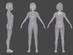Stylized girl 3D 모델