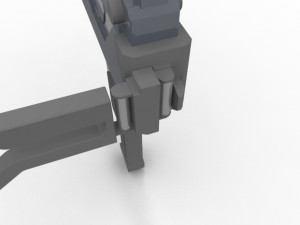triple barreled submachine Modèle 3D