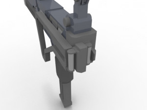 triple barreled submachine Modèle 3D