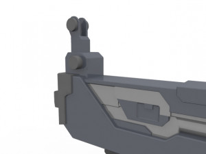triple barreled submachine Modèle 3D