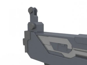 triple barreled submachine 3D Model