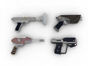 space pistols collection 3D Model