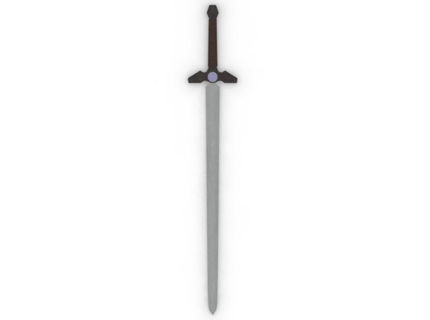long sword 3D Модель .c4d .max .obj .3ds .fbx .stl .blend 