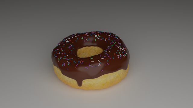 doughnut with chocolate icing 3D मॉडल .c4d .max .obj .3ds .fbx .stl .blend 