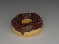 Doughnut with chocolate icing 3D-Modell