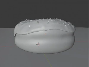 doughnut with chocolate icing 3D Model