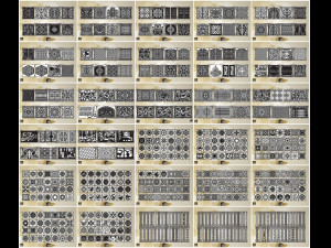 2000pcs 2d jali cutting files for artcam and aspire programmes 3D Model