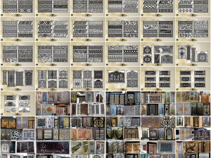 2000pcs 2d jali cutting files for artcam and aspire programmes 3D Model