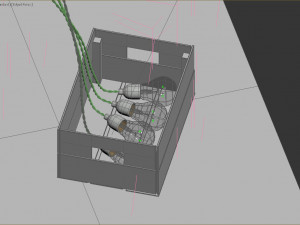 box with light bulbs 3D Model