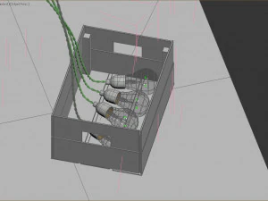 box with light bulbs 3D Model