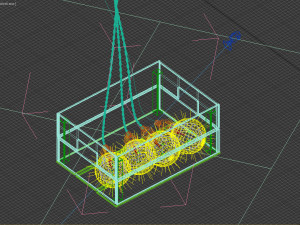 box with light bulbs 3D Model