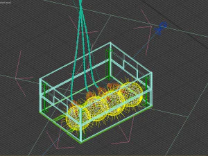 box with light bulbs 3D Model