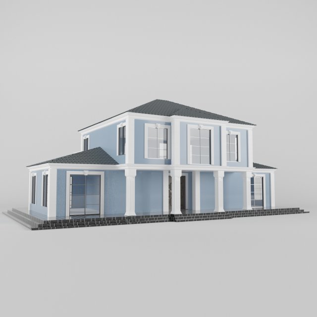 villa01 3D मॉडल .c4d .max .obj .3ds .fbx .stl .blend 