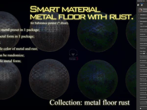 smart metal floor with rust CG Textures