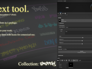 text tool for substance painter graffiti CG Textures