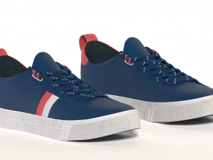 city sneakers blue 3D Model