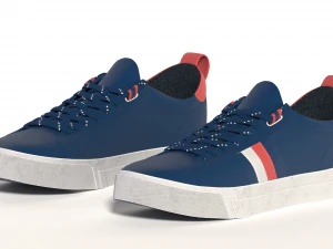city sneakers blue 3D Model