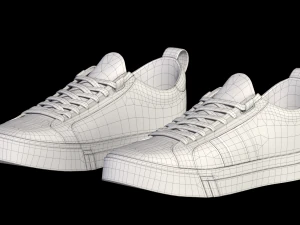 city sneakers blue 3D Model