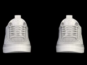 city sneakers blue 3D Model