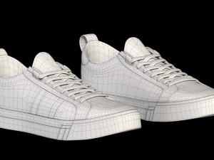 city sneakers blue 3D Model