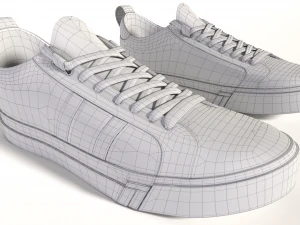 city sneakers blue 3D Model