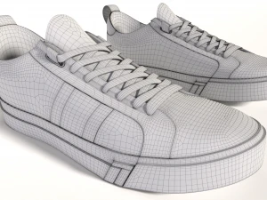 city sneakers blue 3D Model