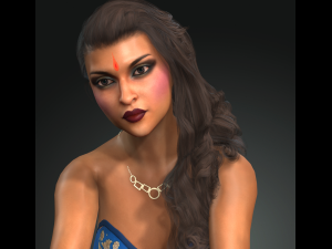 indian girl rigged Model 3D