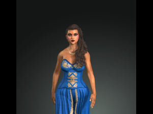 indian girl rigged Modello 3D
