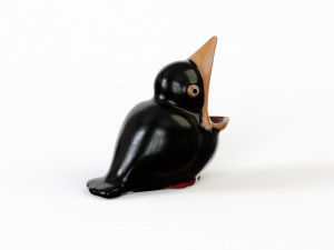Porcelain figurine jackdaw 3D 모델