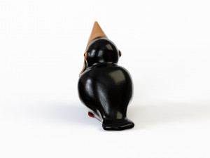 Porcelain figurine jackdaw 3D 모델