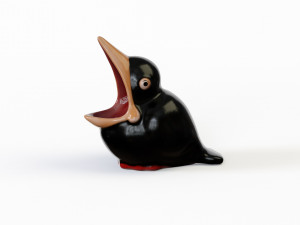 Porcelain figurine jackdaw 3D 모델