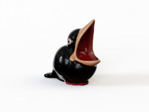 Porcelain figurine jackdaw 3D 모델