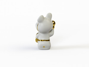 Statuette Teddy bear Olympic boxer with gilding Olympics 80 3D 모델