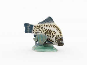 USSR porcelain figurine Fish Carp Modelo 3D