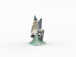USSR porcelain figurine Fish Carp Modelo 3D