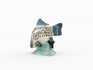 USSR porcelain figurine Fish Carp Modelo 3D