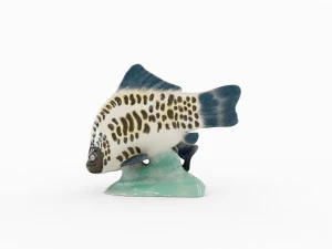 USSR porcelain figurine Fish Carp 3D Model