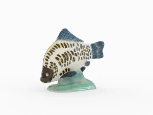 USSR porcelain figurine Fish Carp 3D Model
