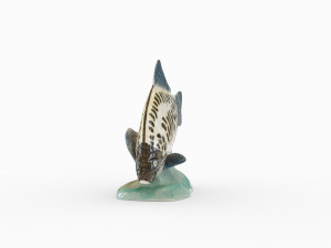 USSR porcelain figurine Fish Carp Modelo 3D