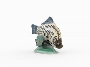 USSR porcelain figurine Fish Carp Modelo 3D