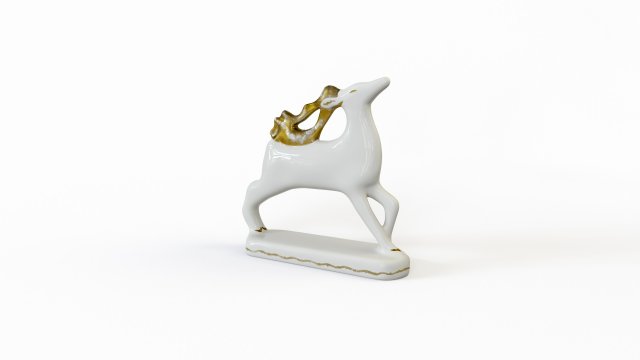 USSR porcelain figurine Deer 3D-Modell .c4d .max .obj .3ds .fbx .stl .blend 