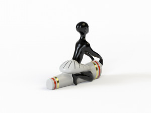 Figurine African with a drum 3D Модель