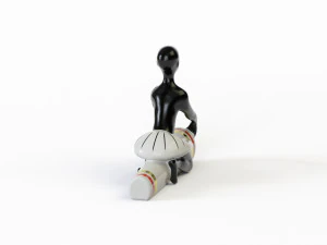 Figurine African with a drum 3D Model