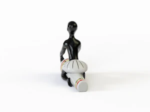 Figurine African with a drum 3D Model