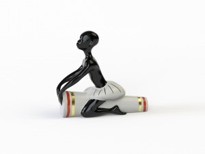 Figurine African with a drum 3D Модель