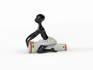 Figurine African with a drum 3D Model