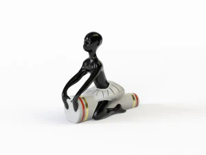 Figurine African with a drum 3D Model