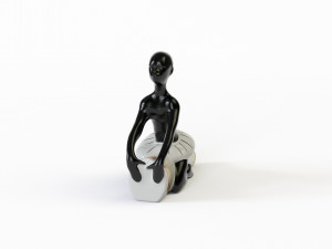 Figurine African with a drum 3D Модель