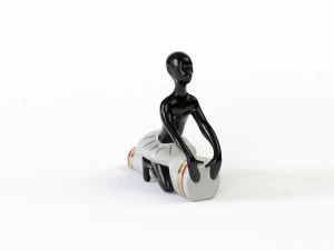 Figurine African with a drum 3D Model